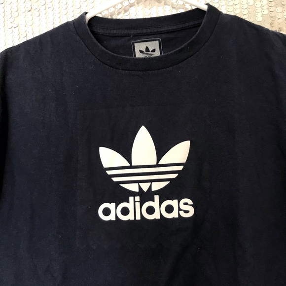 Adidas Kids Blue Short Sleeve Logo Shirt - Picture 3 of 4